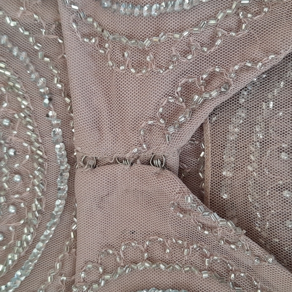 NWOT! AIDEN MATTOX BLUSH BEADED DESIGNER DRESS  GOWN SIZE 8 - Picture 8 of 15